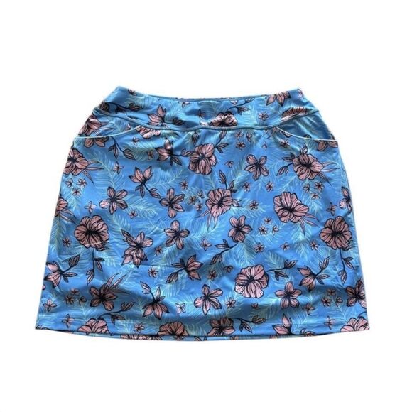 Coolibar Womens Blue Floral Top Skort Set M UPF 50+ Sun Protection NWT - Picture 5 of 16